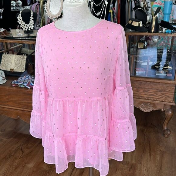Lilly Pulitzer Pink Zazie Top Size Small - Picture 1 of 9